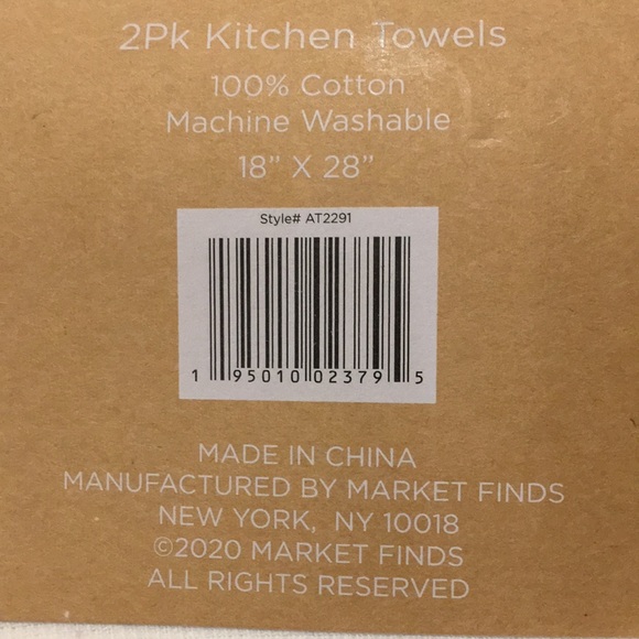 Sage Green Floral Kitchen Towel Set of Two NWT Market Finds Cotton 18x28” - Picture 10 of 16